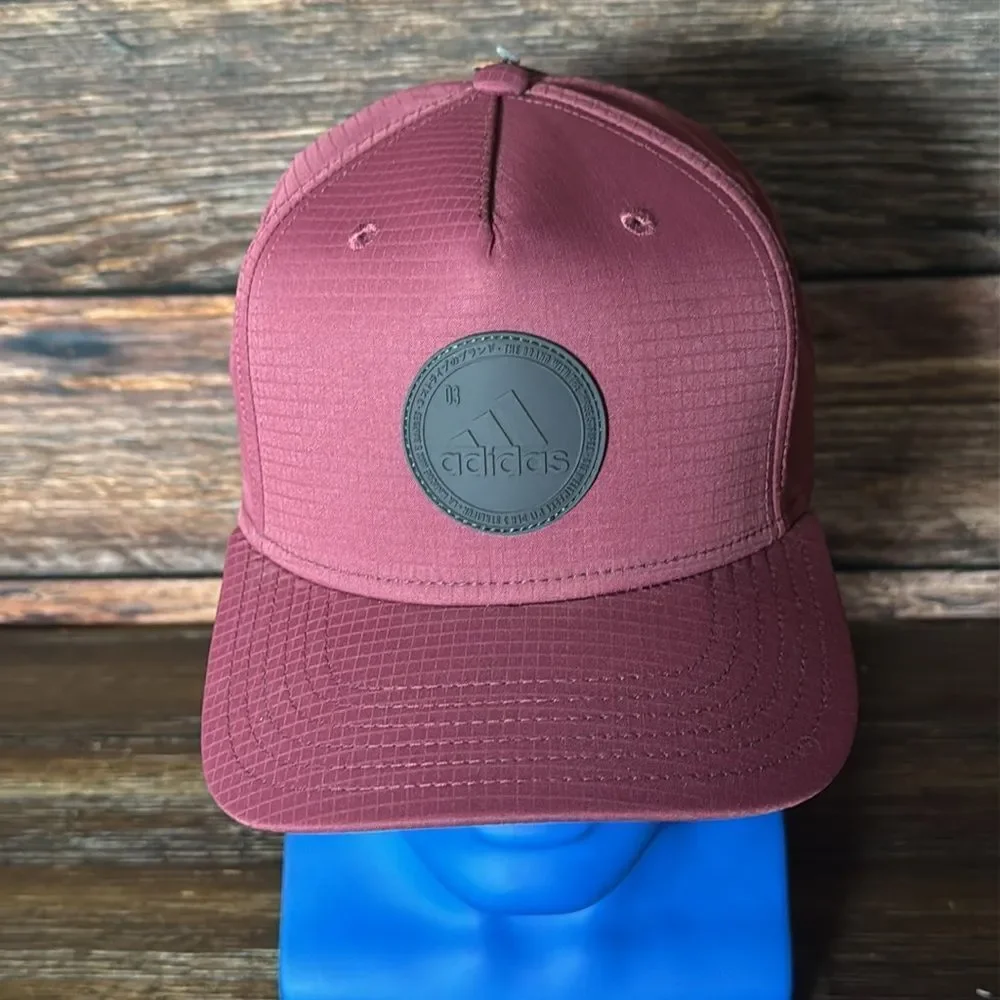 Adidas Merlot and Black Aeroready Snapback Hat